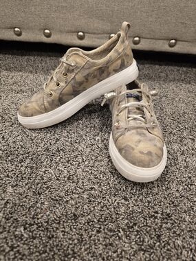 Sperry Kids Metallic Tan Low-Top Sneakers